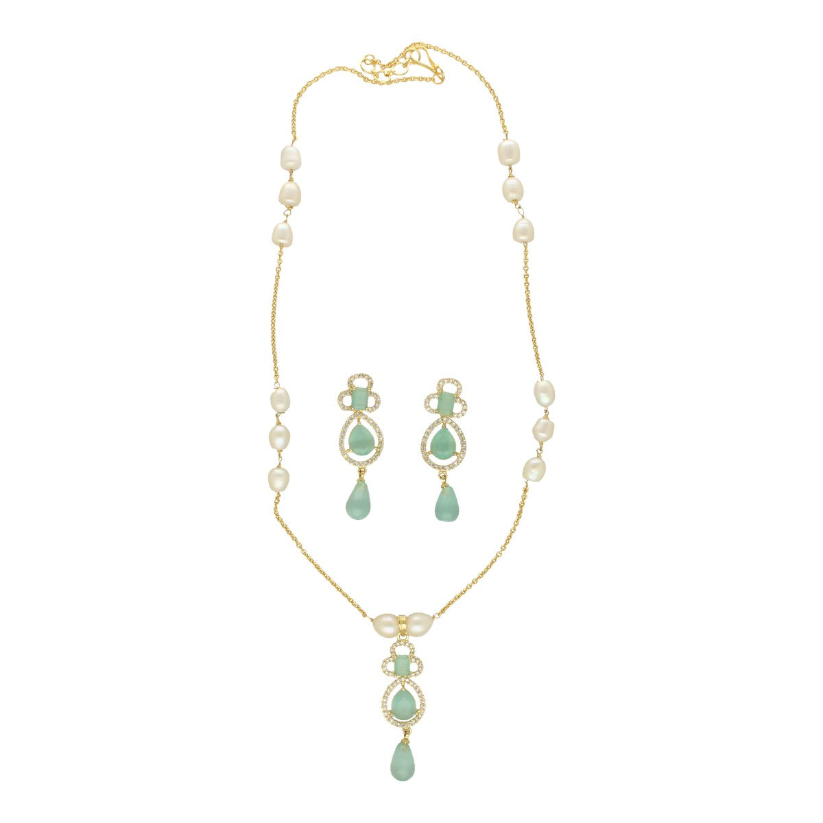 J Pearls Esta Pearl Pendant Set - Distacart