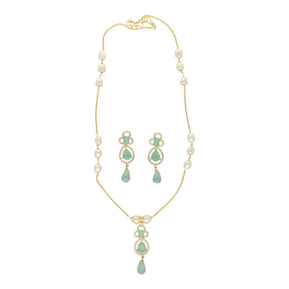 J Pearls Esta Pearl Pendant Set - Distacart