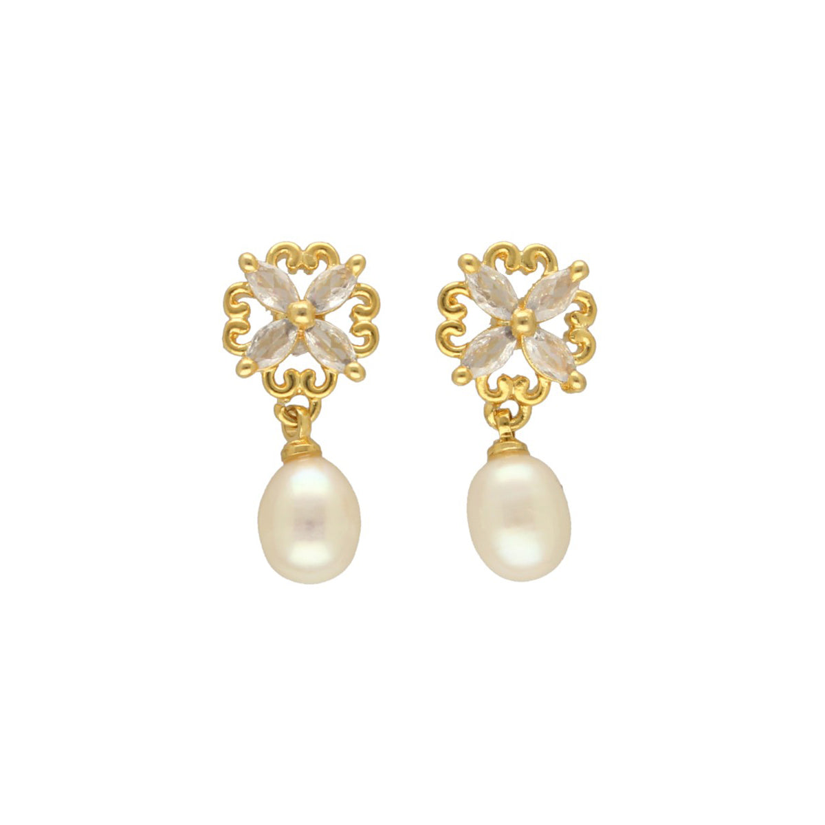 J Pearls Tasha Pearl Earrings - Distacart