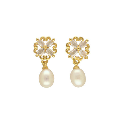 J Pearls Tasha Pearl Earrings - Distacart