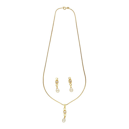 J Pearls Elora Pearl Pendant Set - Distacart