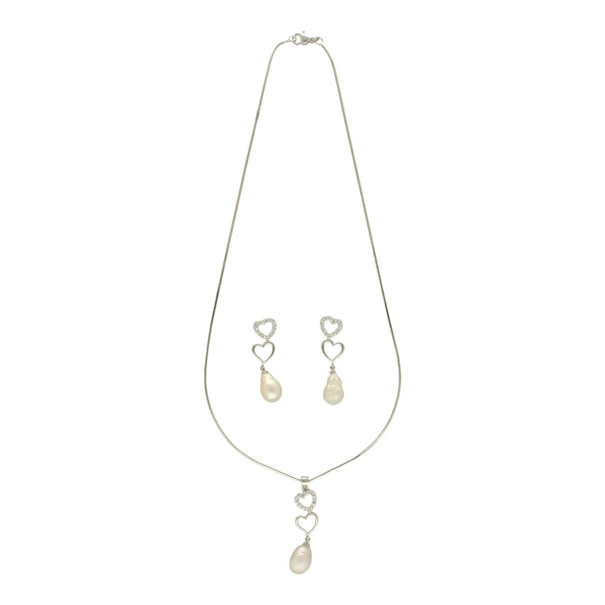J Pearls Adora Pearl Pendant Set - Distacart