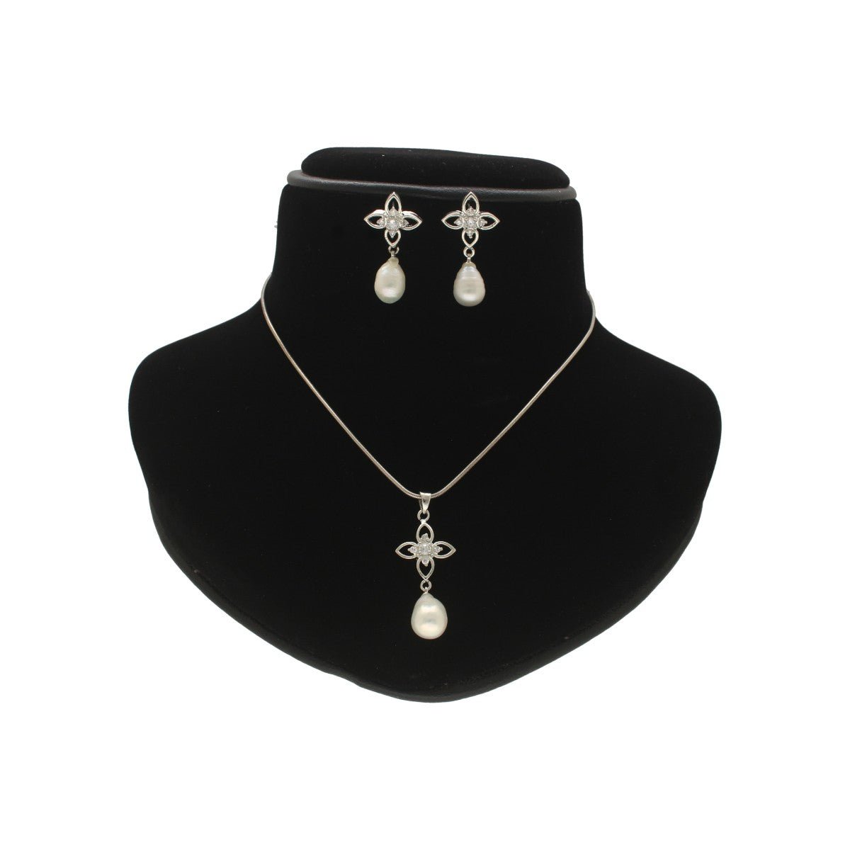 J Pearls Flora Pearl Pendant Set - Distacart