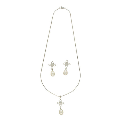 J Pearls Flora Pearl Pendant Set - Distacart