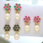 Thumbnail for J Pearls Colourful Combo Of 3Pair Earrings - Distacart