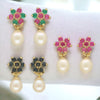 J Pearls Colourful Combo Of 3Pair Earrings - Distacart