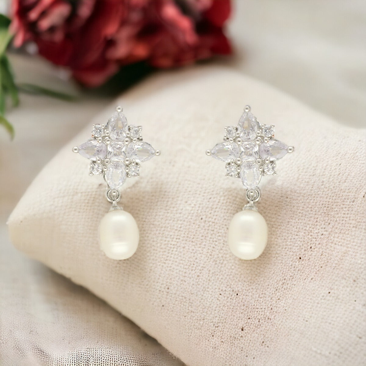 J Pearls Mystic Combo Of 2Pair Earrings - Distacart