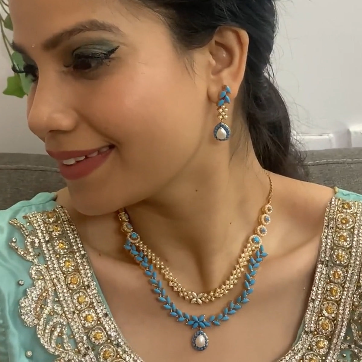 J Pearls Trendy Necklace Set - Distacart