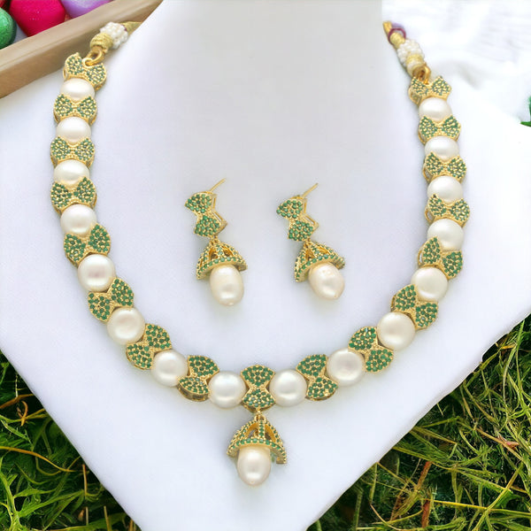 J Pearls Radiance Pearl Necklace Set - Distacart
