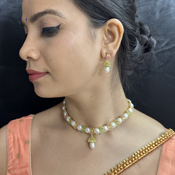 J Pearls Regal Pearl Necklace Set - Distacart