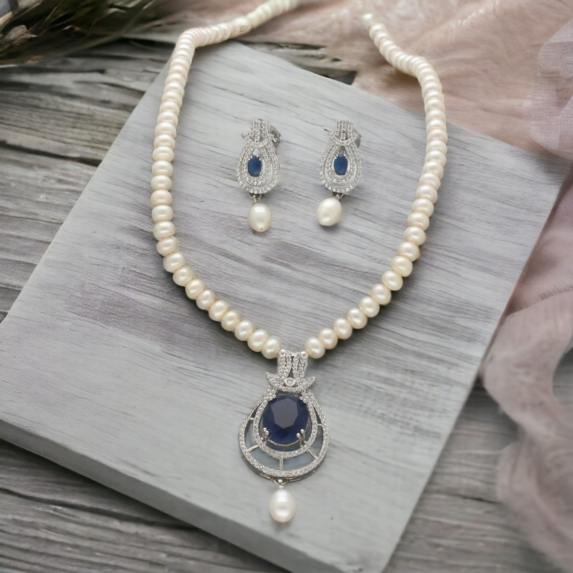 J Pearls Charm Pearl Necklace Set - Distacart