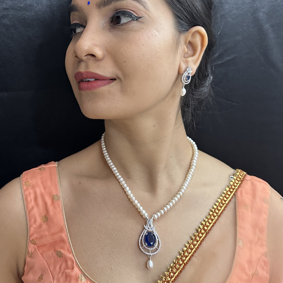 J Pearls Charm Pearl Necklace Set - Distacart