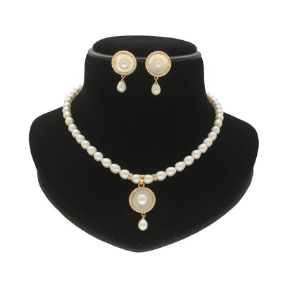 J Pearls Shimmering Pearl Necklace Set - Distacart