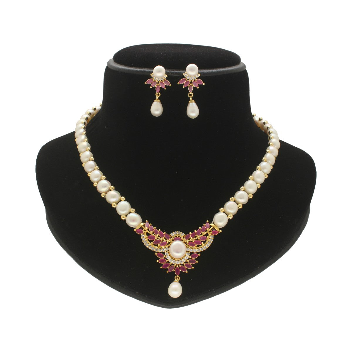 J Pearls Twinkle Pearl Necklace Set - Distacart