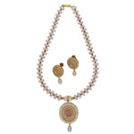 Thumbnail for J Pearls Crystal Pearl Necklace Set - Distacart
