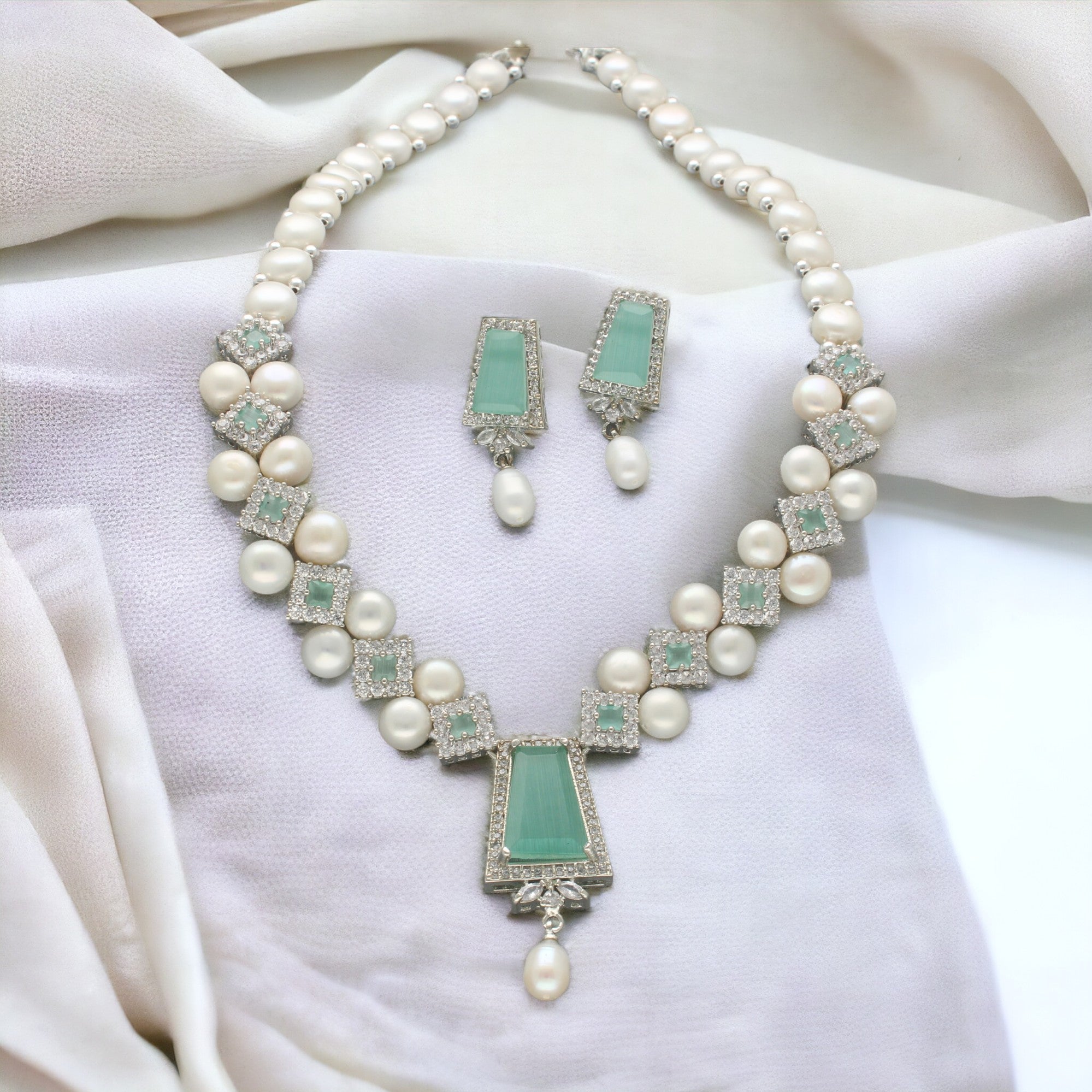 J Pearls Symphony Pearl Necklace Set - Distacart