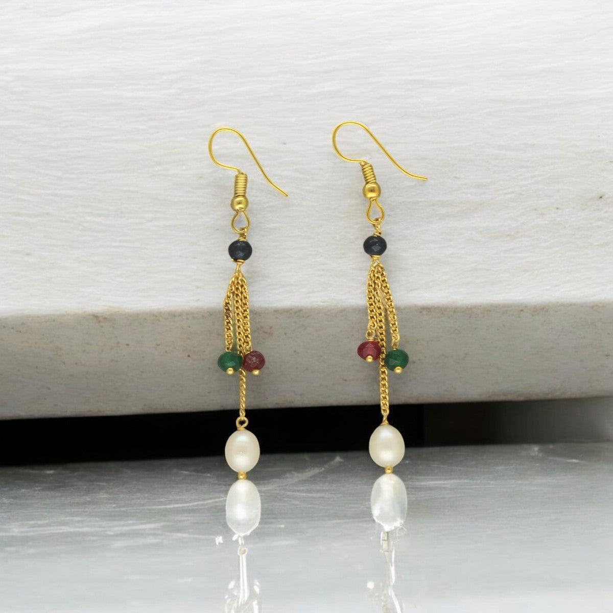 J Pearls Whril Pearl Earrings - Distacart