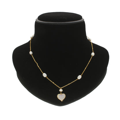 J Pearls Heart Pearl Pendant Set - Distacart