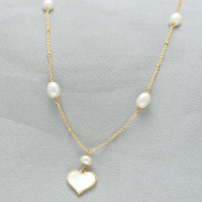 J Pearls Heart Pearl Pendant Set - Distacart