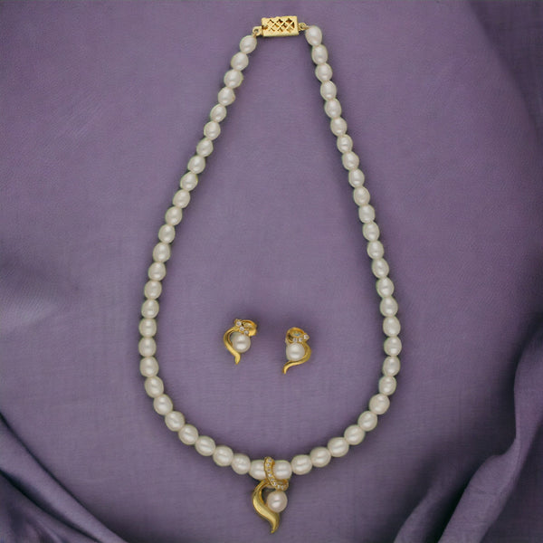 J Pearls Abha Pearl Pendant Set - Distacart