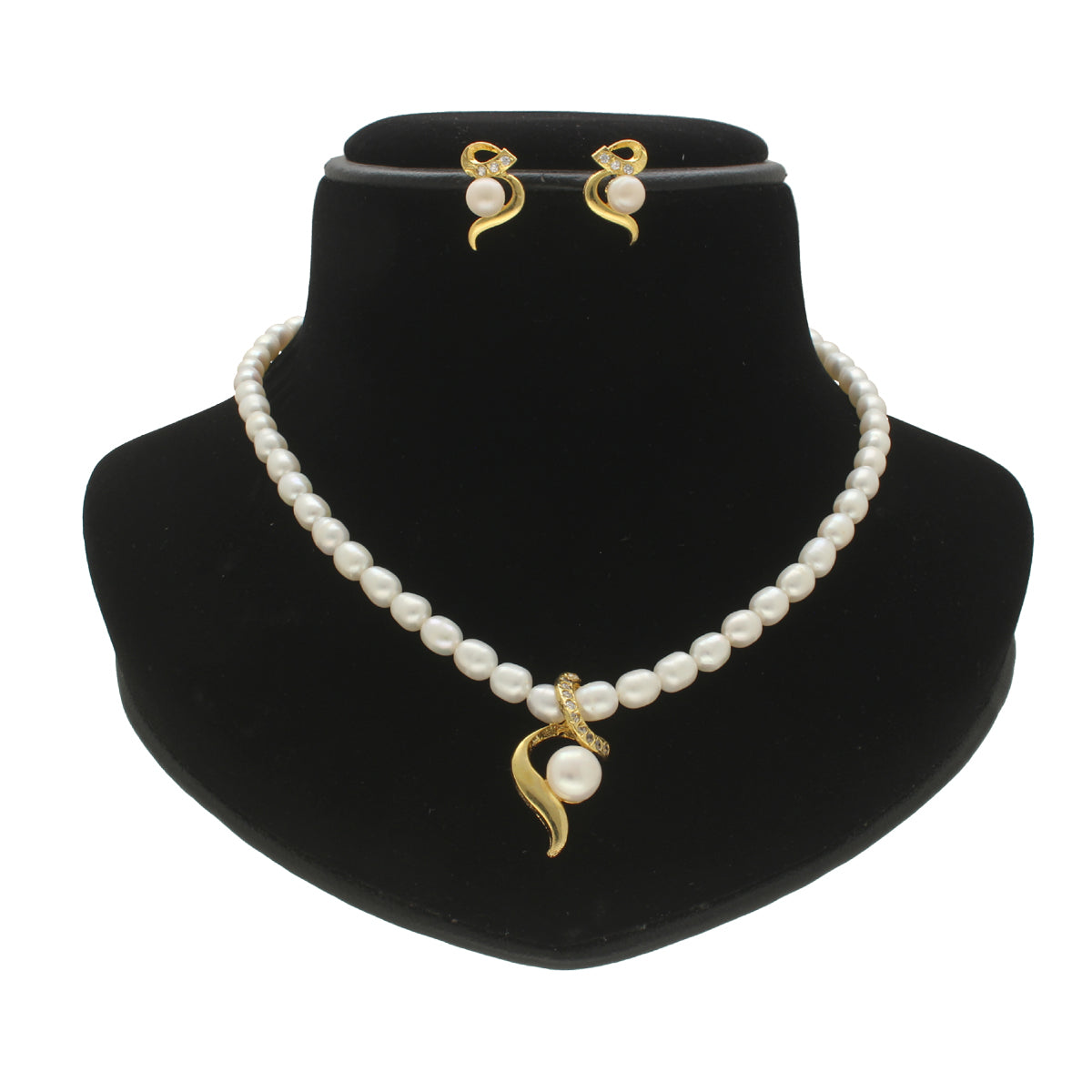 J Pearls Abha Pearl Pendant Set - Distacart