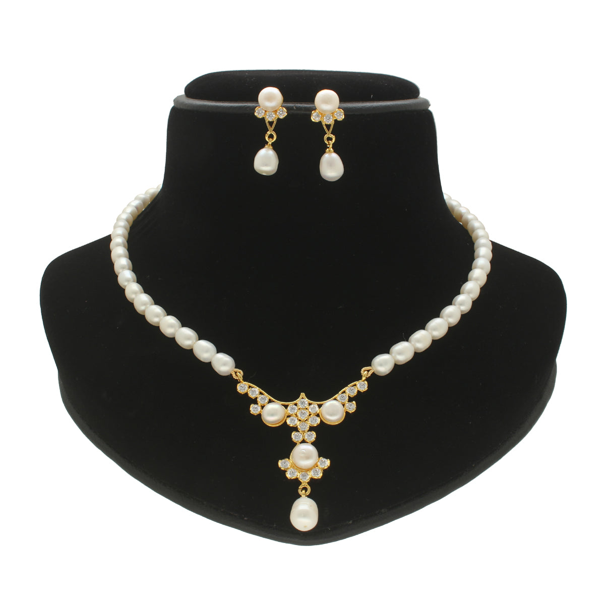 J Pearls Sanjitha Pearl Pendant Set - Distacart