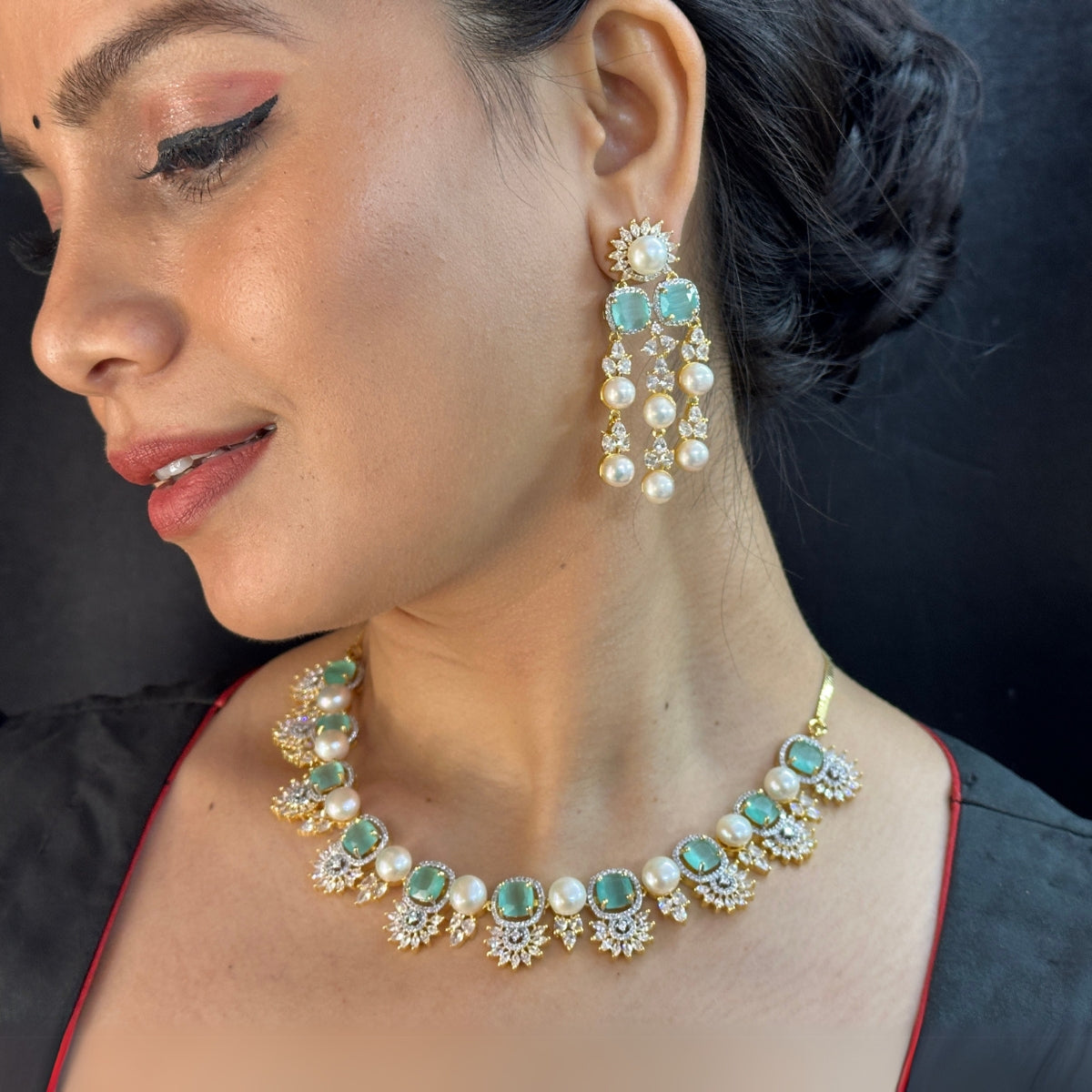 J Pearls Regal Glory Pearl Set - Distacart