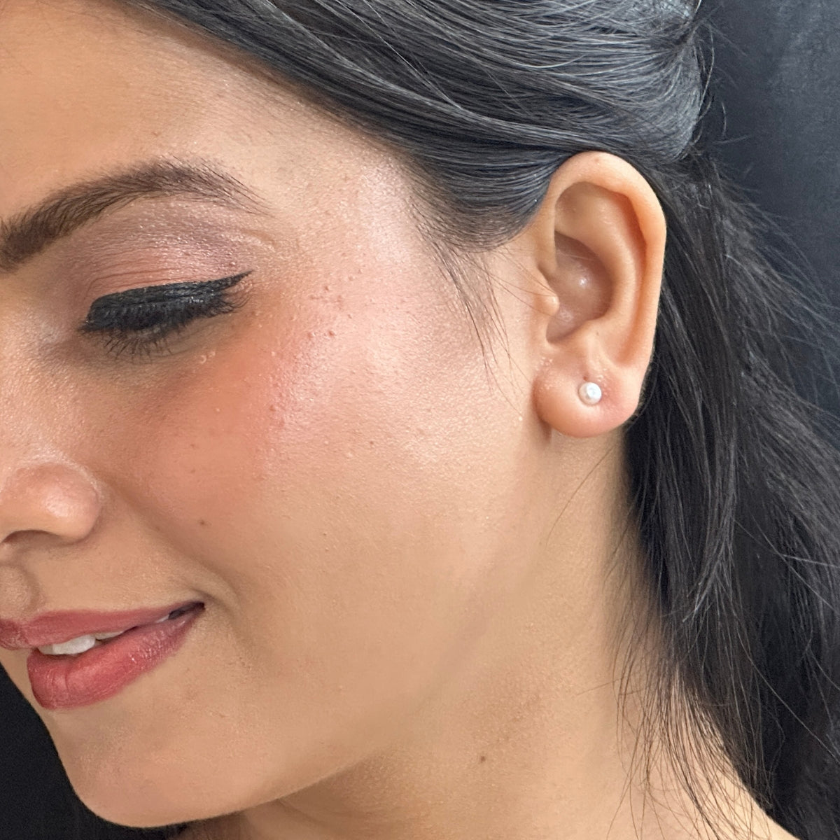 J Pearls Couture 925 Silver Stud Earrings - Distacart