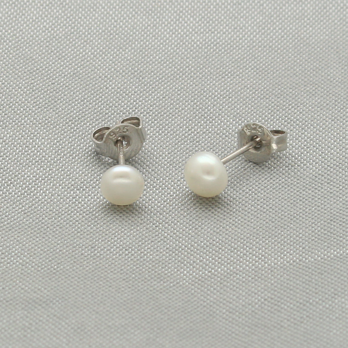 J Pearls Couture 925 Silver Stud Earrings - Distacart