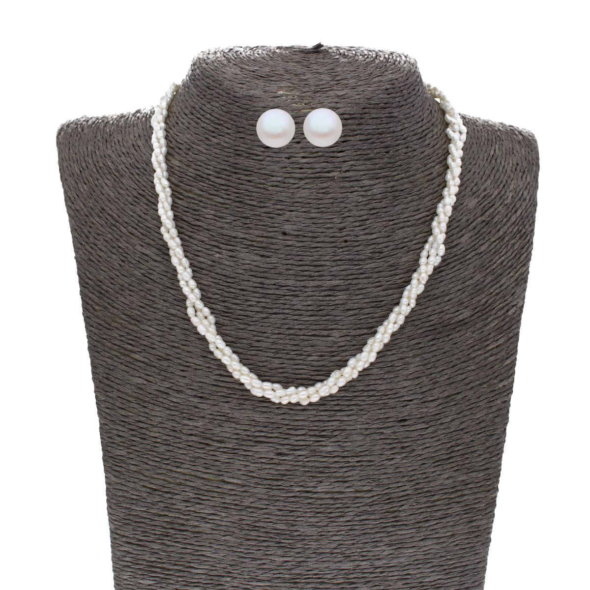 J Pearls Anna 3 Lines Rice Pearl Set - Distacart