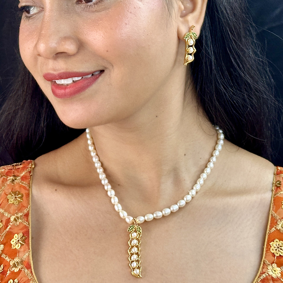 J Pearls Heavenly Pearl Necklace Set - Distacart