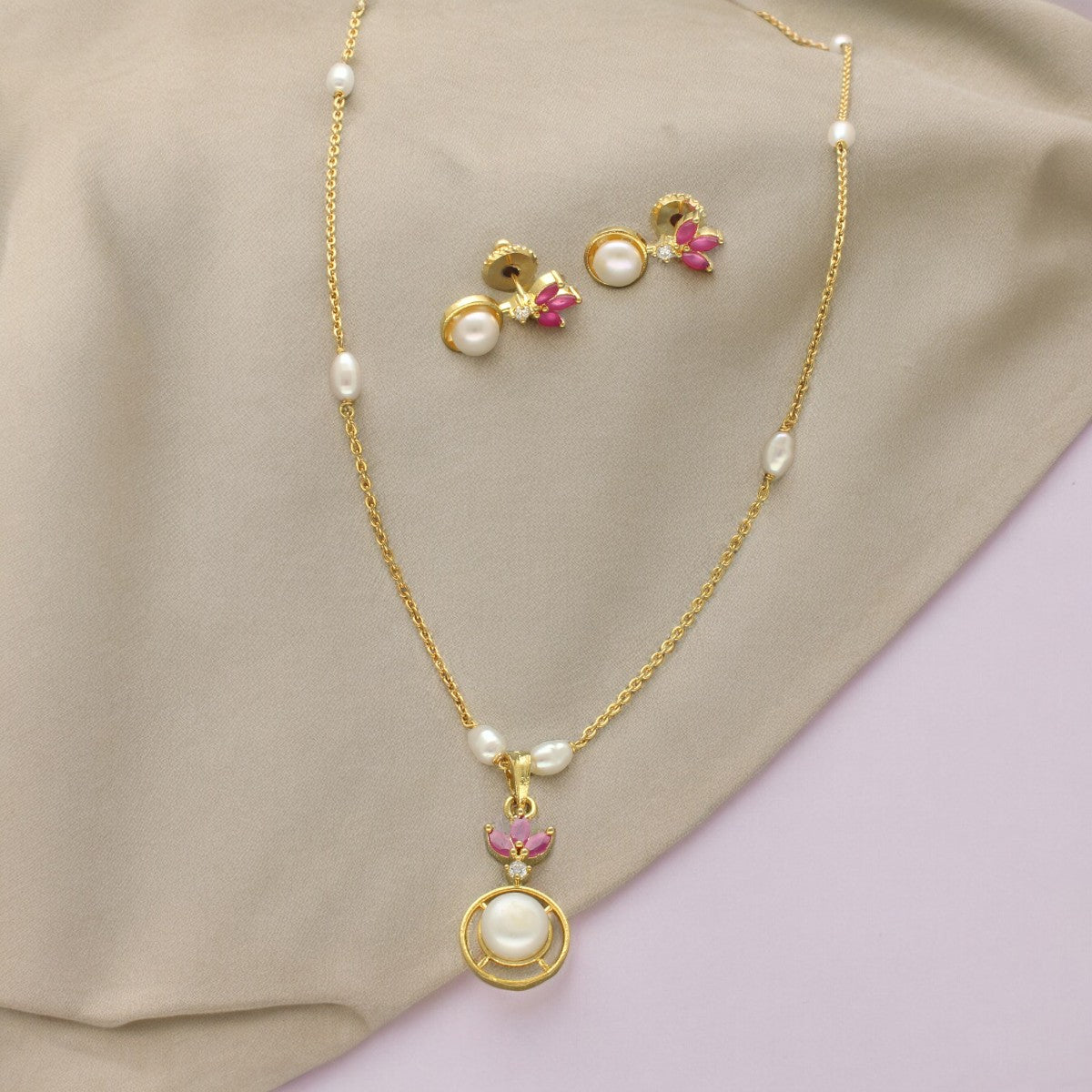 J Pearls Radiant Pearl Chain Set - Distacart