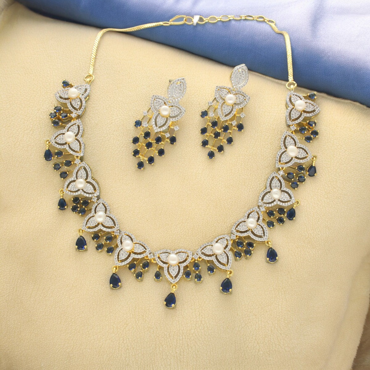 J Pearls Luxurious Pearl Necklace Set - Distacart