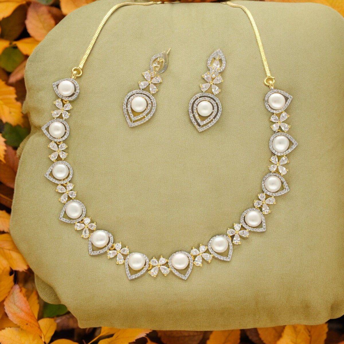 J Pearls Royal Pearl Necklace Set - Distacart