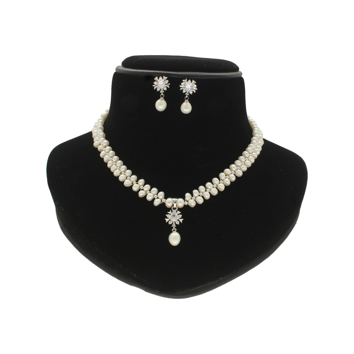 J Pearls Alluring Pearl Necklace Set - Distacart