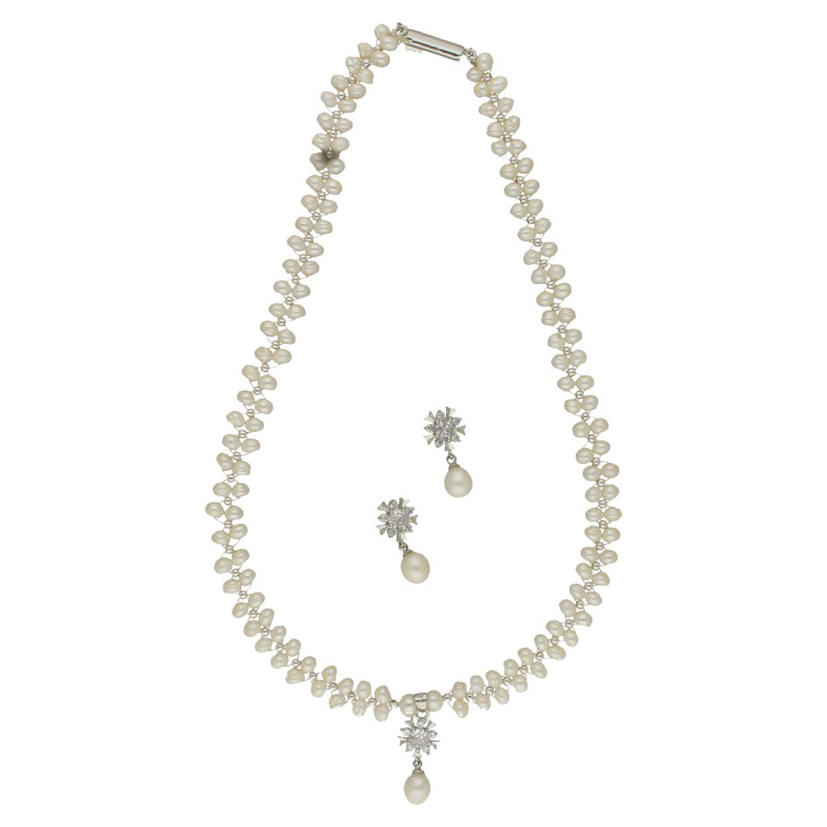J Pearls Alluring Pearl Necklace Set - Distacart