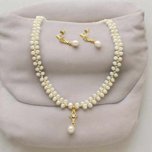 J Pearls winsome Pearl Necklace Set - Distacart