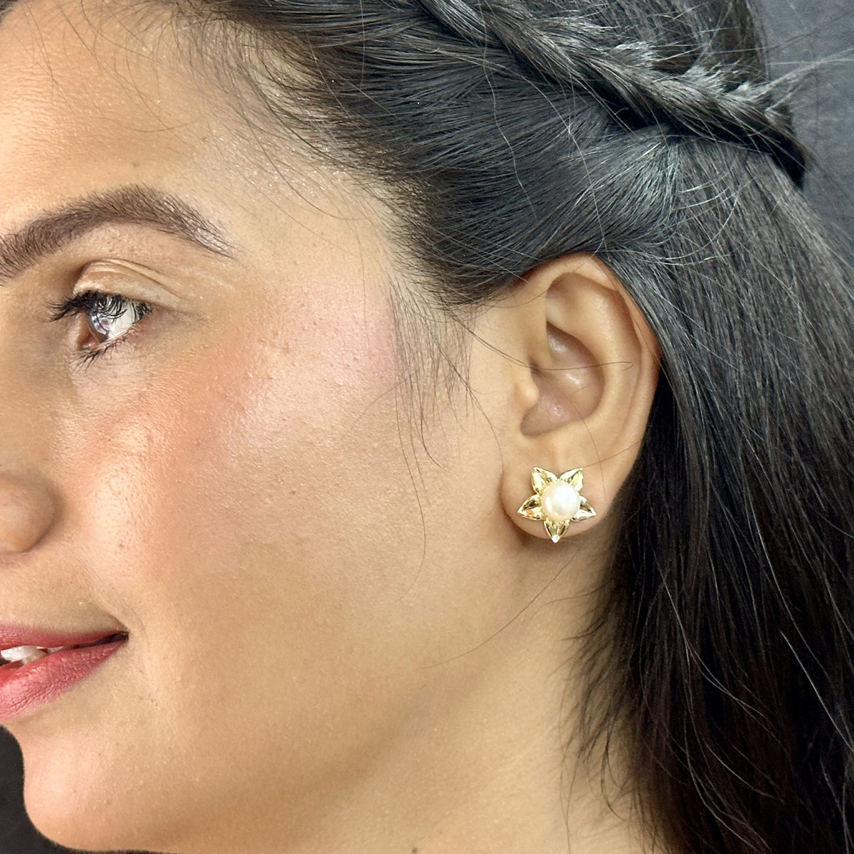 J Pearls Shinning Star Pearl Earrings - Distacart