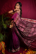 Thumbnail for khanduapata Magenta Colour Dot Design Silk Saree For Women