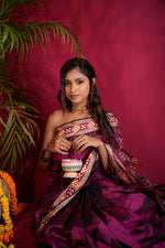 Thumbnail for khanduapata Magenta Colour Dot Design Silk Saree For Women