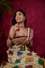 Thumbnail for khanduapata Multicolored Geometric & Abstract Design Silk Saree For Women