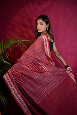 Thumbnail for khanduapata Brown & Maroon Colour Body Design Cotton Saree For Women