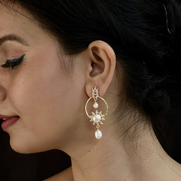 J Pearls Kashika Pearl Earrings - Distacart