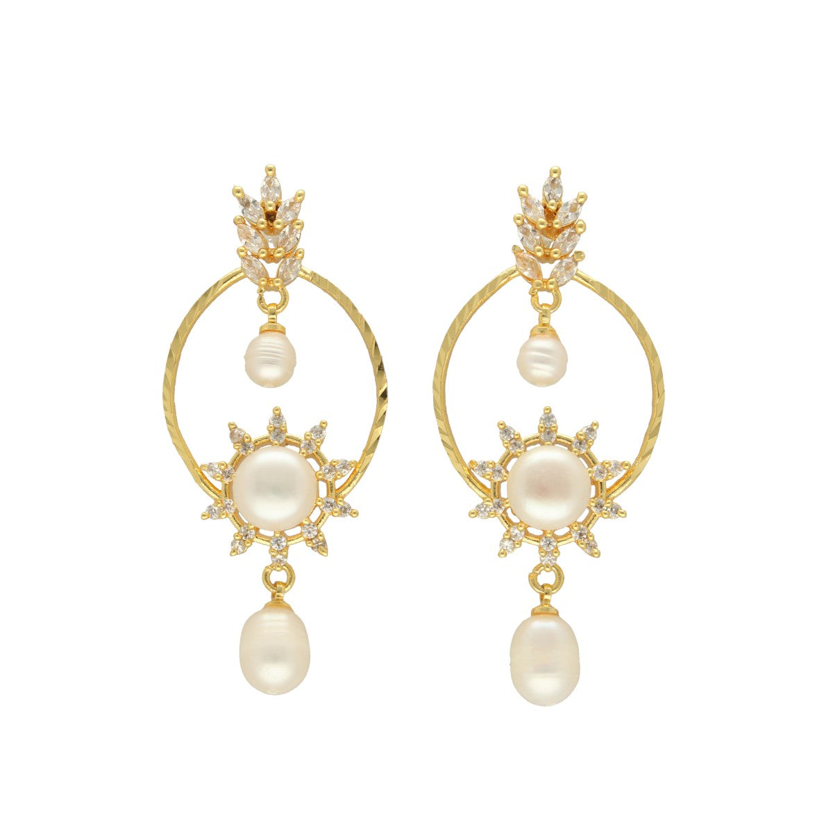 J Pearls Kashika Pearl Earrings - Distacart