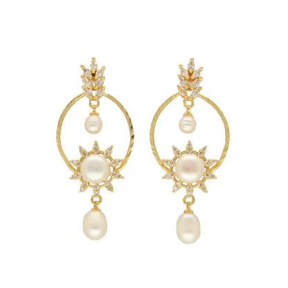 J Pearls Kashika Pearl Earrings - Distacart