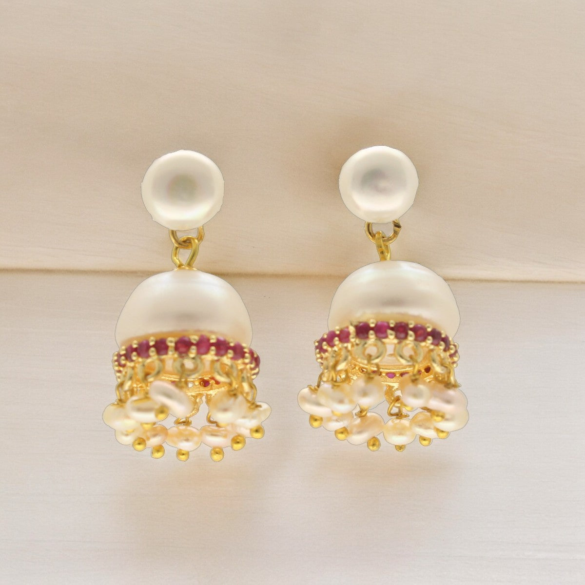J Pearls Kamya Pearl Earrings - Distacart