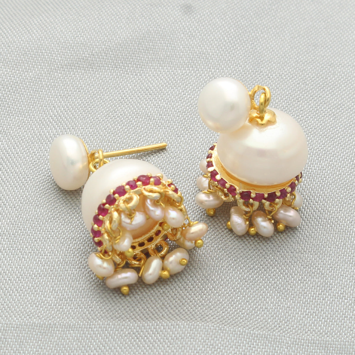 J Pearls Kamya Pearl Earrings - Distacart