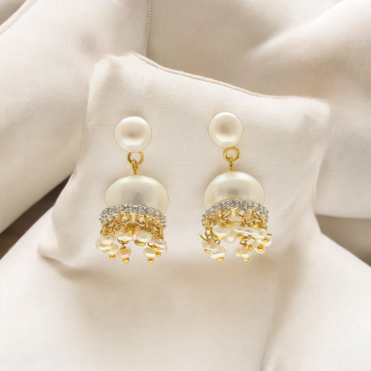 J Pearls Daksina Pearl Earrings - Distacart