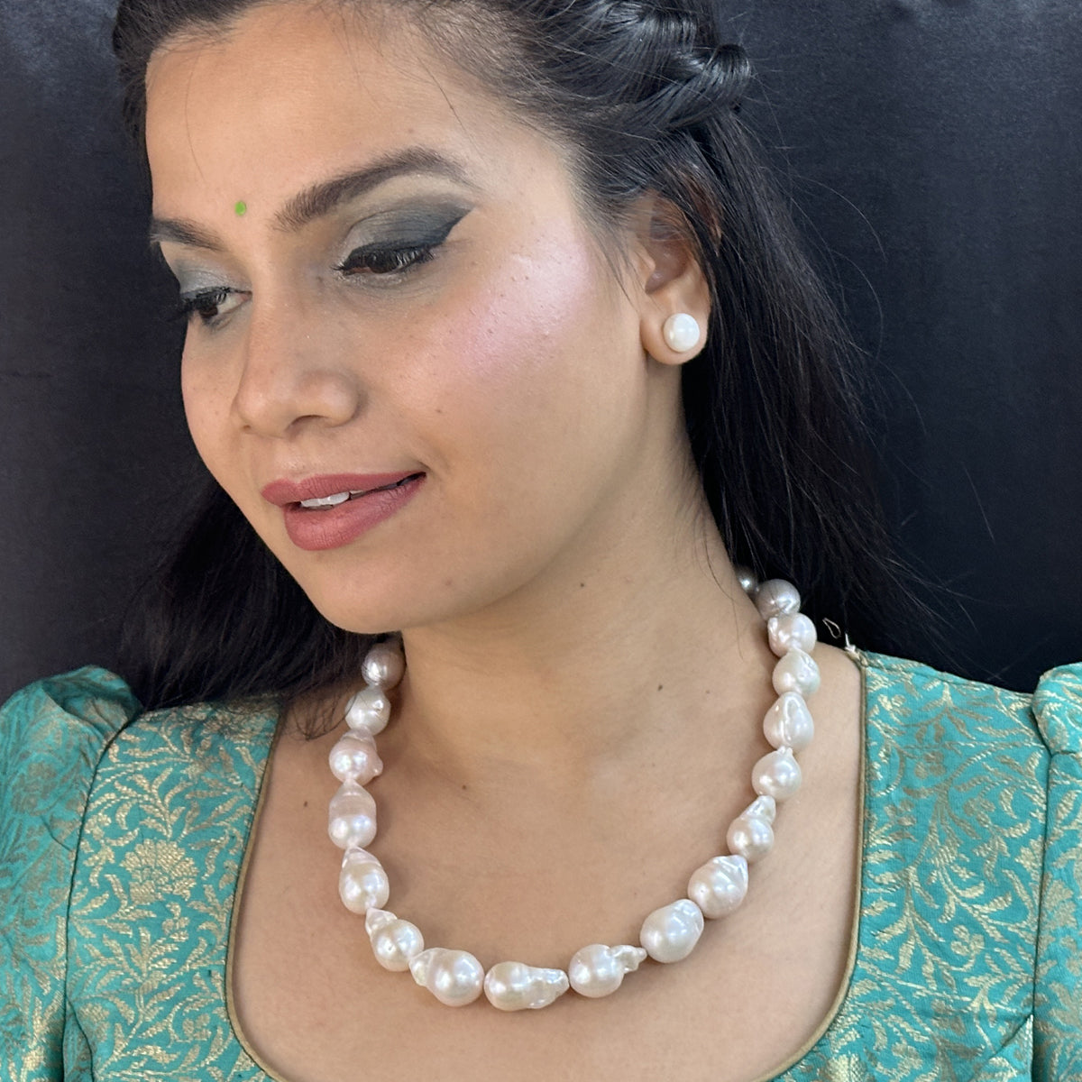 J Pearls Ehani 1 Line Baroque Pearl Necklaces - Distacart