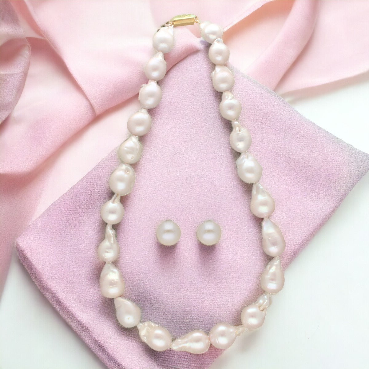 J Pearls Ehani 1 Line Baroque Pearl Necklaces - Distacart